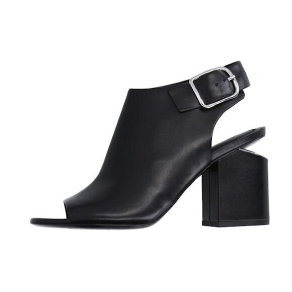 ALEXANDER WANG Black Leather Nadia Sandals 40/ 9.5 - Picture 1 of 5